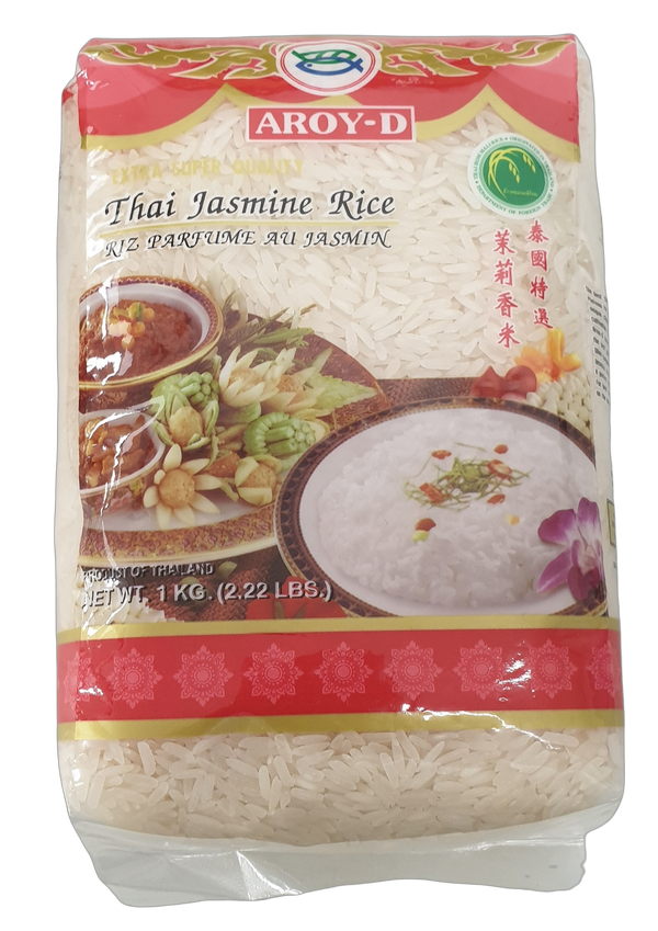 Thai Jasmine Rice 1 kg (Aroy-D Brand)