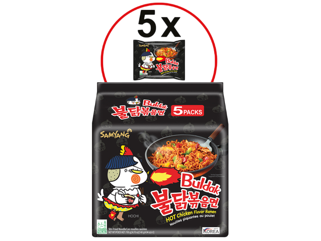 Instant Noodles Hot Chicken SAMYANG 5x140g